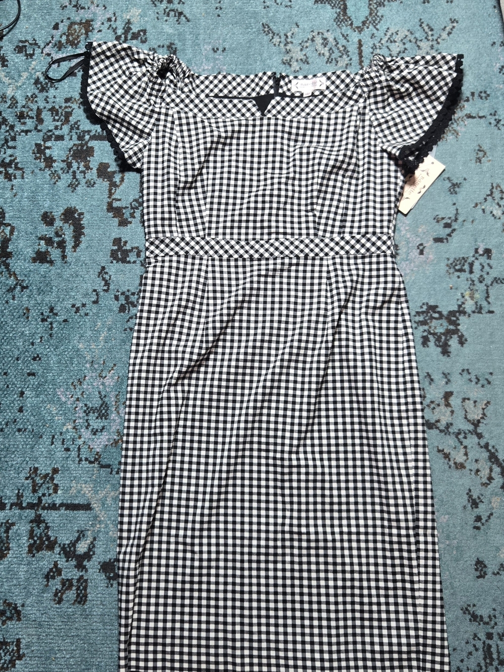 Nanette Lepore Black and White Gingham Dress